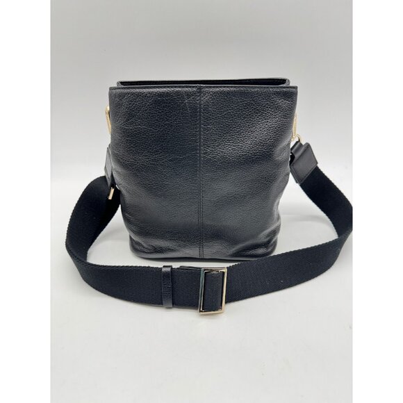 WHISTLES Dion pebbled leather small bucket crossbody bag + Dust bag BLACK - Picture 11 of 13